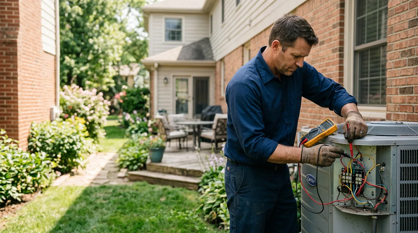 HVAC technician working near Dana, IN